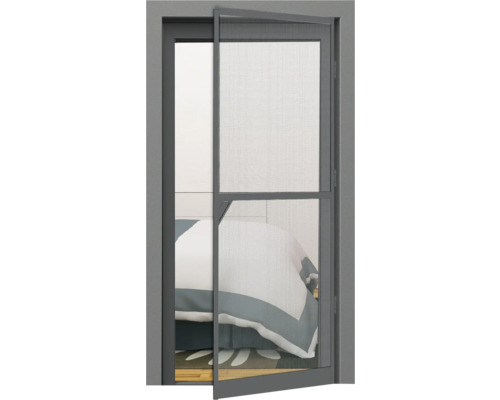 Insektenschutz Alu-Tür XL Schraubmontage anthrazit 120x240 cm Fliegengittertür mit Aluminiumrahmen zum Insektenschutz