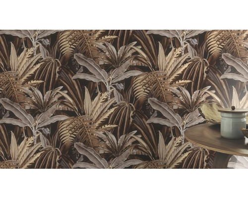 Papier peint avec motif de plantes tropicales