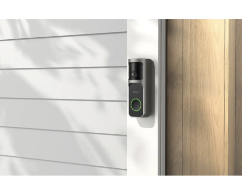 Sonnette Imou avec caméra sur un mur de maison