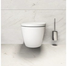 Wandhängendes WC mit Toilettenbürste
