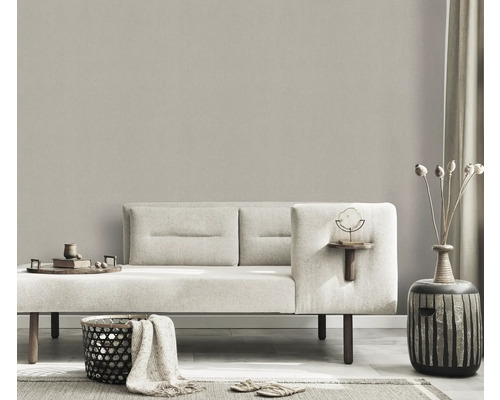 Salon moderne avec canapé, décoration et tapis