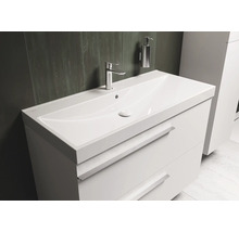 Waschtischunterschrank mit Waschbecken, Armatur und Seifenspender