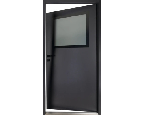 Porte ouverte avec insert en verre