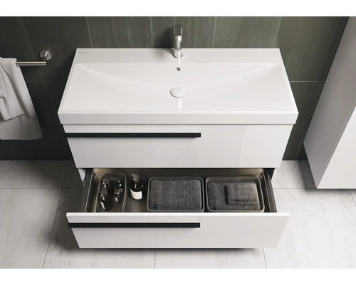 Meuble sous-lavabo avec tiroir dans la salle de bain