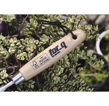 for_q plantoir avec manche en bois et label FSC