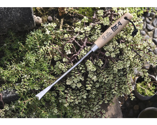 Unkrautstecher mit Holzgriff für Gartenarbeiten