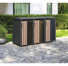 Mülltonnenbox für drei Mülltonnen im Aussenbereich