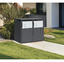 Mülltonnenbox für zwei Mülltonnen im Garten