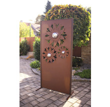 Paravent décoratif en métal avec motif de tournesol dans le jardin