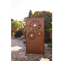 Clôture de jardin en métal avec motif de tournesol