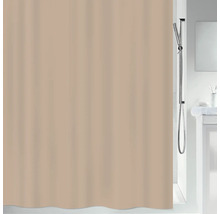 Beiger Textilduschvorhang im Badezimmer
