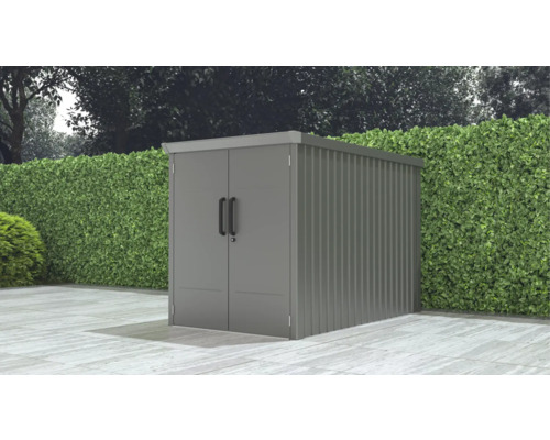 Metall Gerätehaus mit Doppeltür im Garten