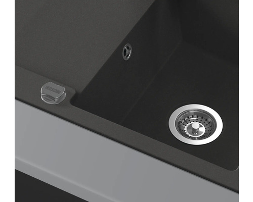 Évier avec bonde à panier