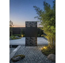 Jardin zen avec paravent, gravier et bambou