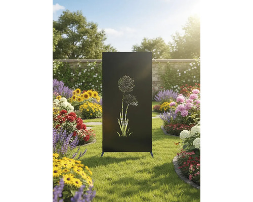 Panneau décoratif de jardin avec motif floral en extérieur