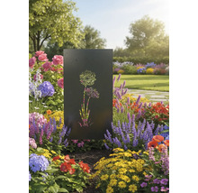 Tuteur de jardin décoratif avec motif floral dans une plate-bande