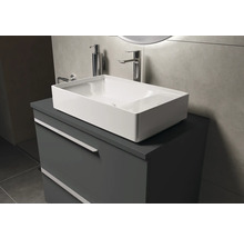 Salle de bain avec lavabo, robinet et meuble sous-vasque