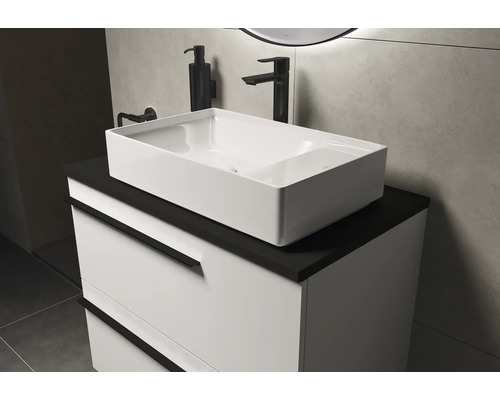 Meuble sous-vasque avec vasque à poser et tiroirs