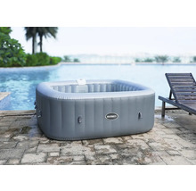 Aufblasbarer grauer Whirlpool von Marimex im Aussenbereich