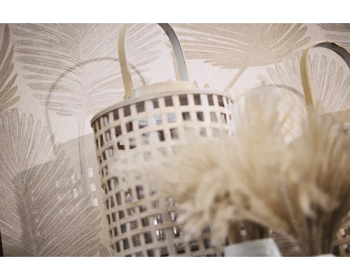 Lanterne décorative avec design tressé et poignée