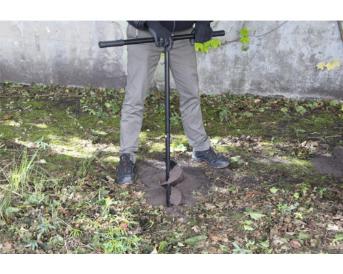 Tarière utilisée pour les travaux de terrassement.