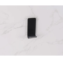 Crochet de serviette noir en métal pour salle de bain