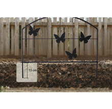 Clôture de jardin avec décoration papillon et une profondeur d'insertion de 15 centimètres