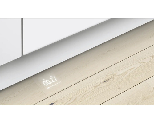 Plancher en bois clair avec affichage de la durée de fonctionnement