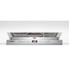 Lave-vaisselle ouvert de Bosch avec panneau de commande et paniers à vaisselle
