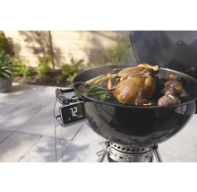 Scène de barbecue avec poulet, légumes, pommes de terre et thermomètre pour barbecue