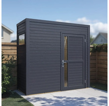 Abri de jardin en bois avec fenêtre et porte