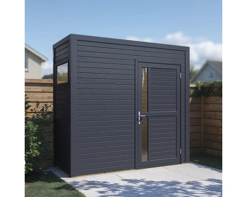 Abri de jardin en bois avec fenêtre et porte
