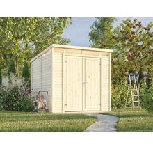 Gartenhaus aus Holz mit Doppeltür im Garten