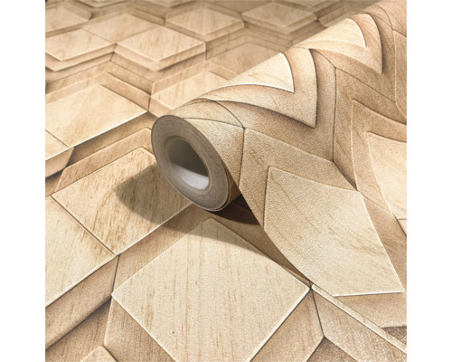 Rouleau de papier peint à motif géométrique