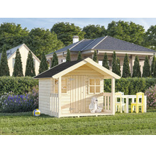 Cabane de jeu en bois avec toit monopente dans le jardin