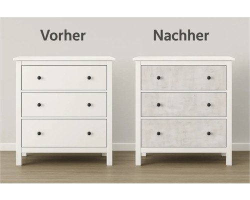 Vorher Nachher: Kommode mit drei Schubladen