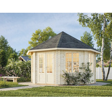 Pavillon de jardin avec toit dans le jardin