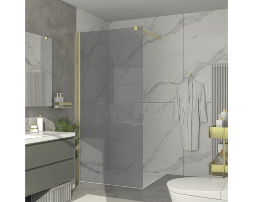 Salle de bains avec cabine de douche, lavabo et toilettes au design moderne