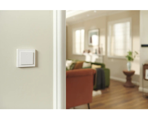 Wandschalter in einem Wohnzimmer