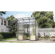 Gewächshaus mit Schiebetür im Garten