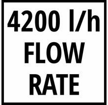 Débit de 4200 litres par heure