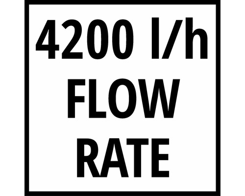 Débit de 4200 litres par heure