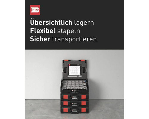 Boîtes empilables pour ranger outils et accessoires
