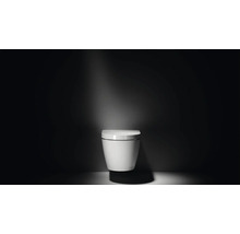 WC suspendu à fond creux avec design fermé