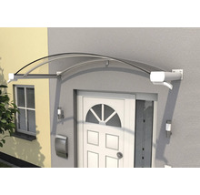 Auvent en verre au-dessus d'une porte d'entrée