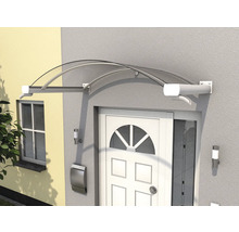 Auvent en verre au-dessus d'une porte d'entrée