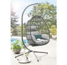 Fauteuil suspendu avec structure et coussins pour l'extérieur