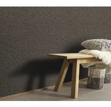 Papier peint textile décoratif avec banc, coussin et paniers