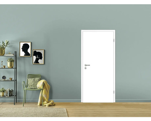 Porte intérieure en version blanche dans un espace de vie