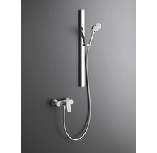 Duscharmatur mit Handbrause und Brausestange für die Wandmontage